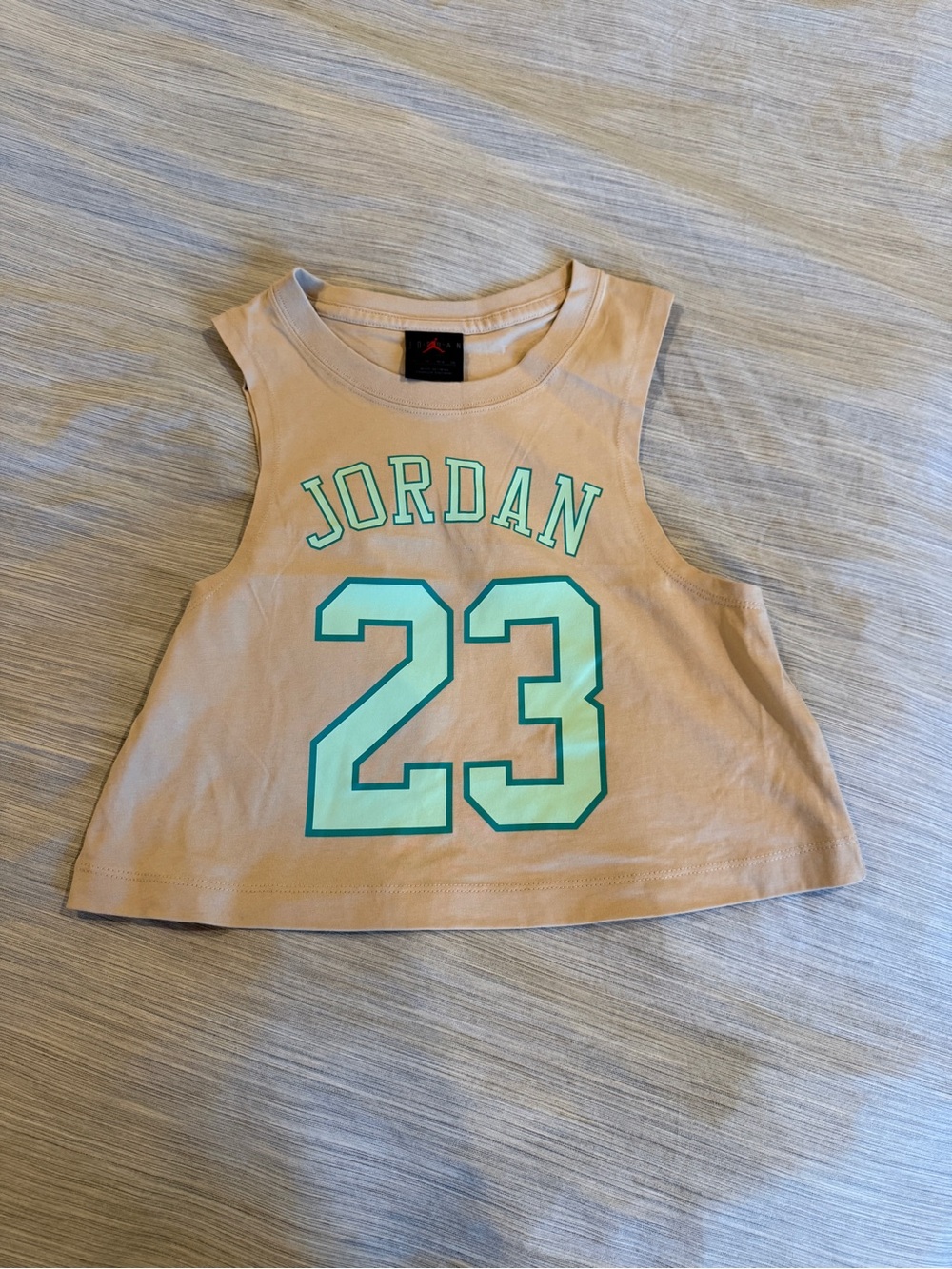 Jordan Tan Tank Top with Mint Green '23 Graphic